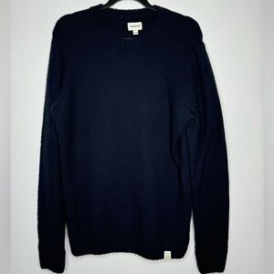 Frank and Oak navy wool crewneck sweater size medium